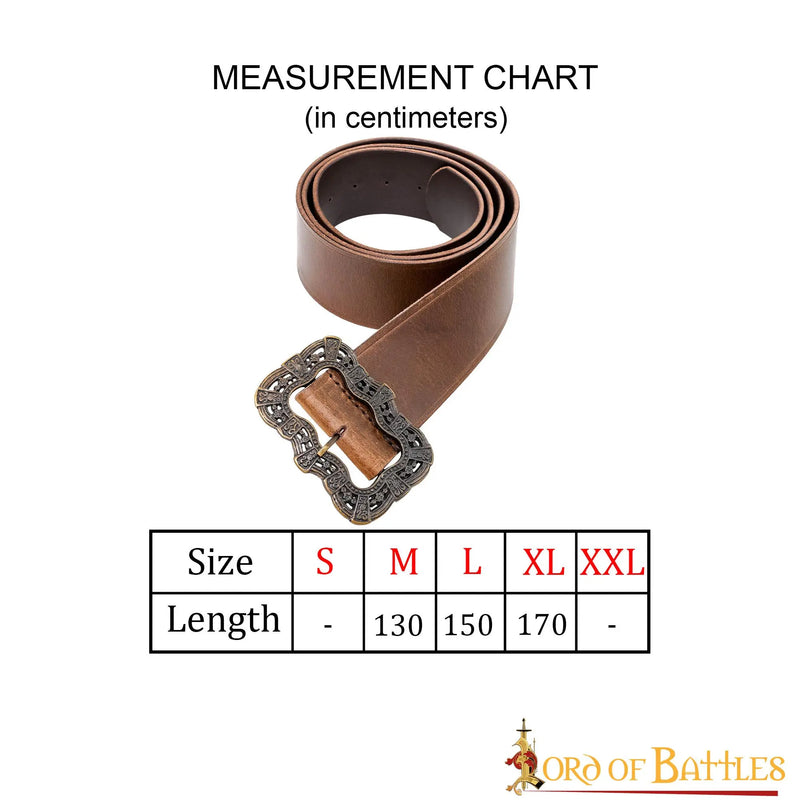 Piraten Gürtel Bastian, 130 cm, braun 