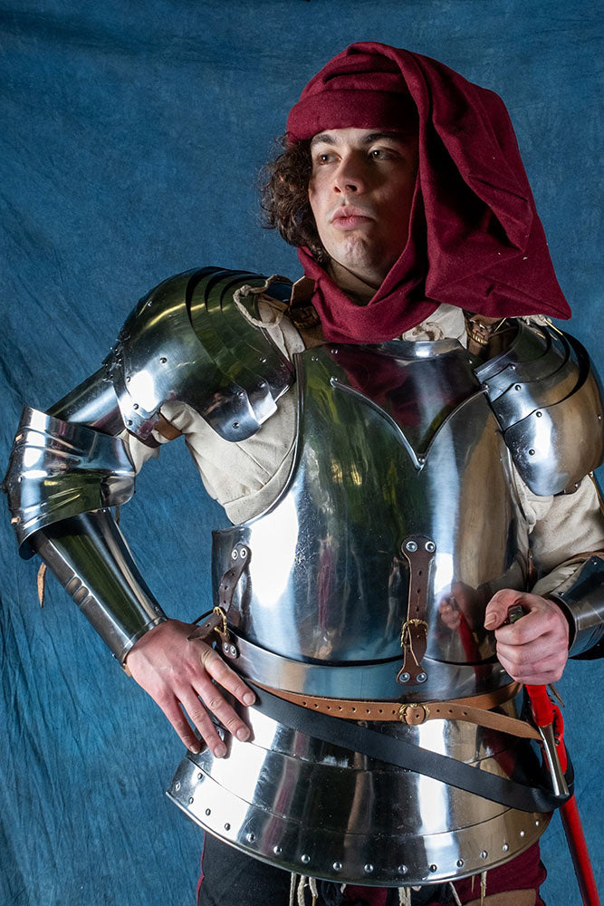 Chaperon Rogier van der Weyden, uldblanding, bordeaux rød 