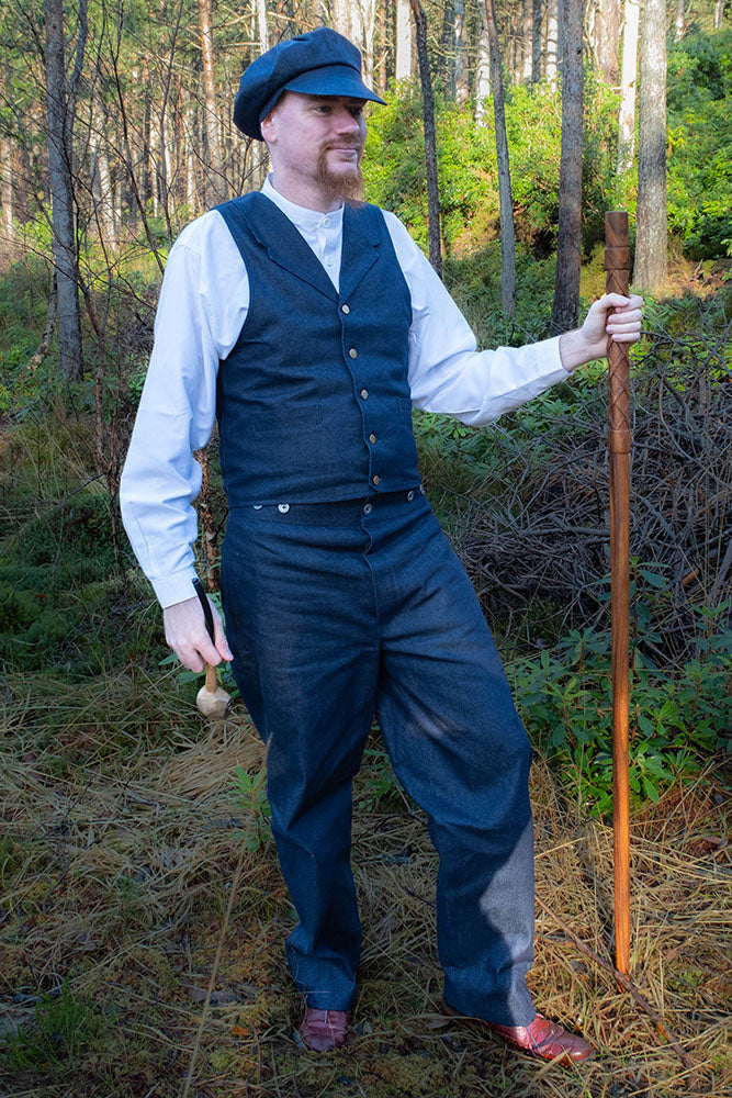 1920 vest Harold, blauw