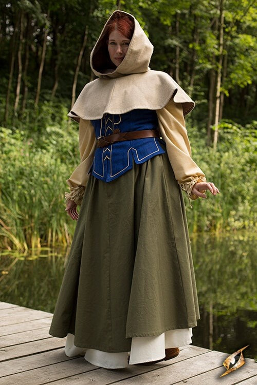 Średniowieczne chaperon Erhard, beżowy 