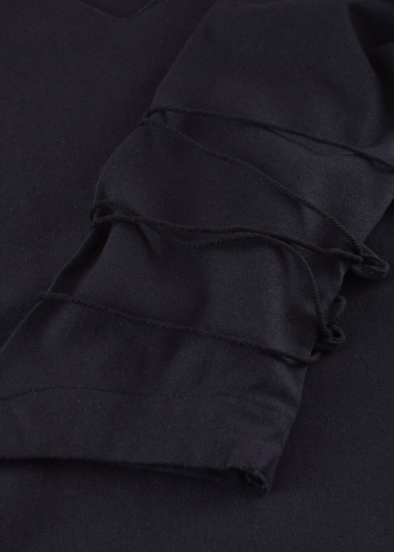 Middelalderlige bluse Aubrey, sort 