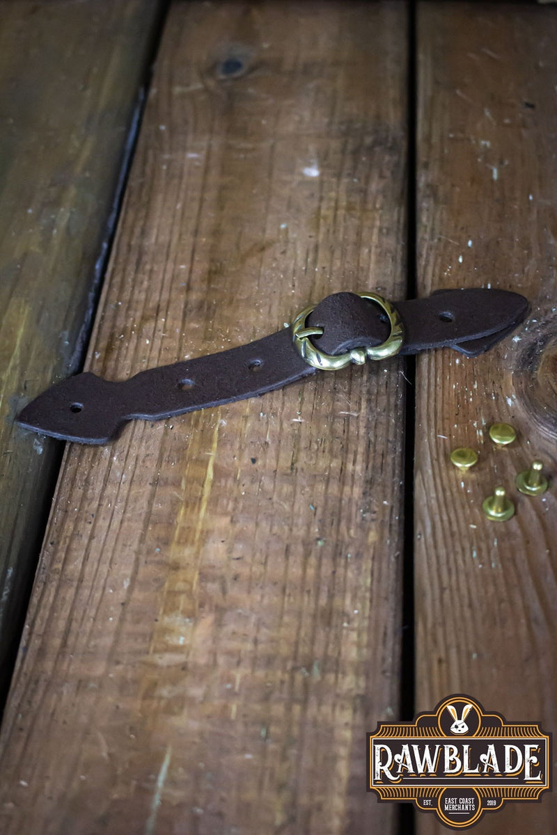 Cinturino con fibbia - Marrone e Color Oro 