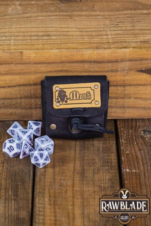 Dice bag met set dobbelstenen Monk