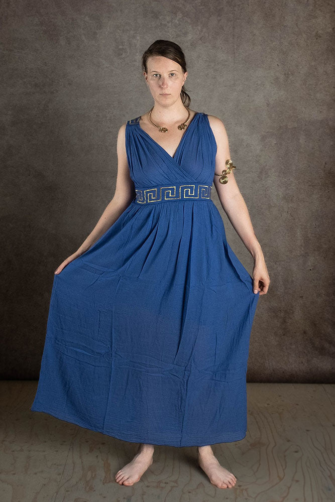 Godinnen jurk Penelope, blauw