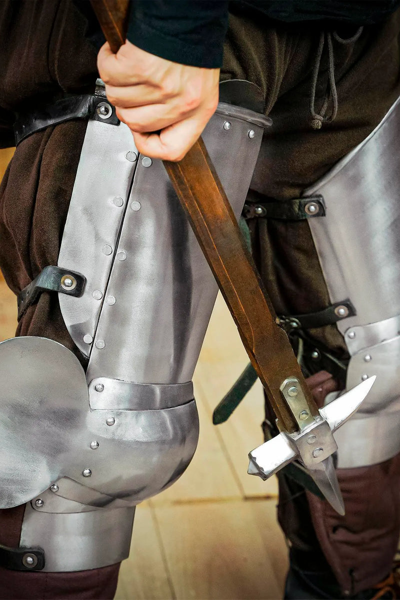 Spät 14. Jahrhundert Beinschutz, Cuisses, 1,6 mm 