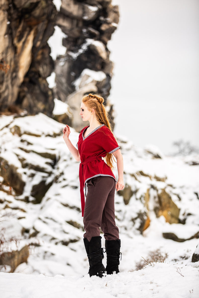 Valkyrie tunica Brynhild, rosso 