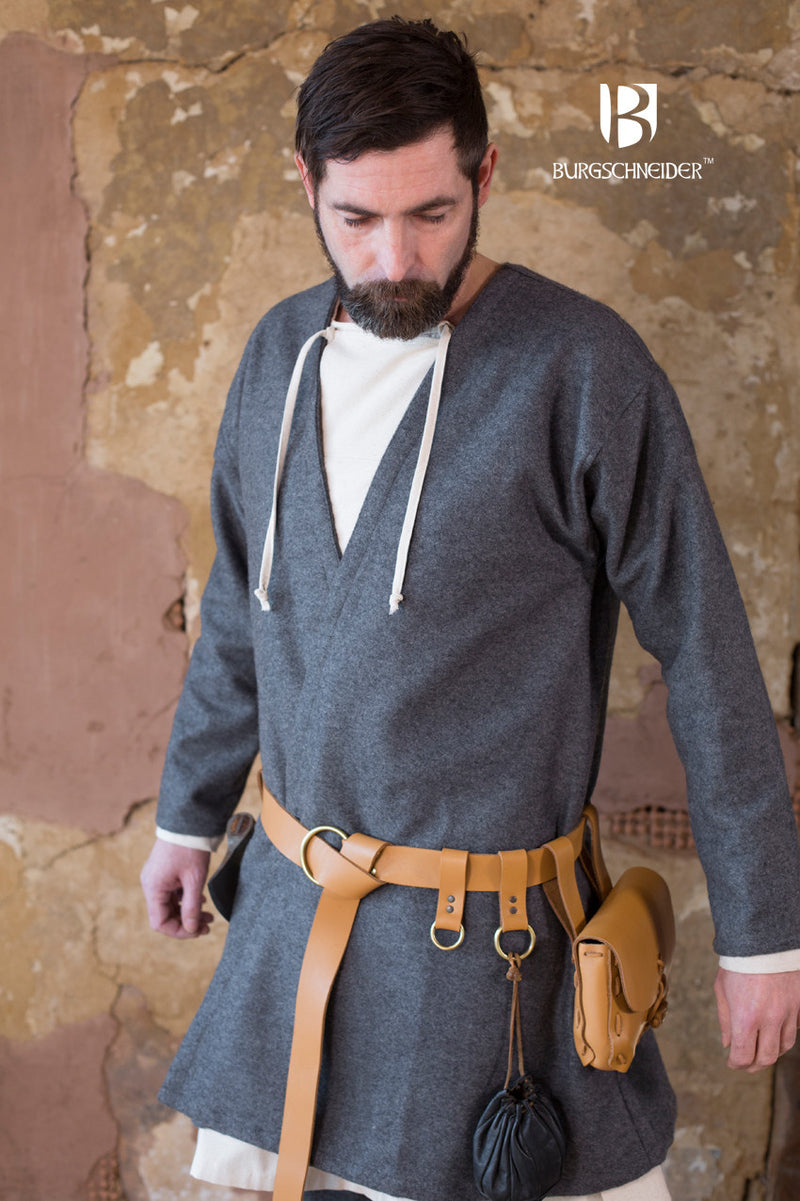 Viking kaftan Loki (grijs), wolmix