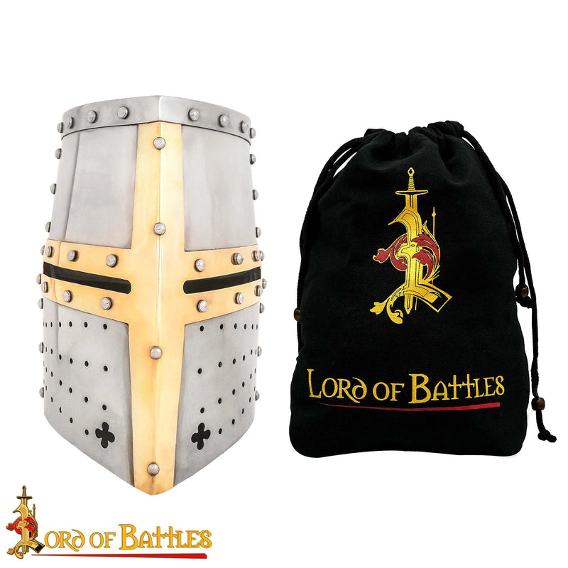 Korstogshjelm med messingvisir, 1,6 mm 