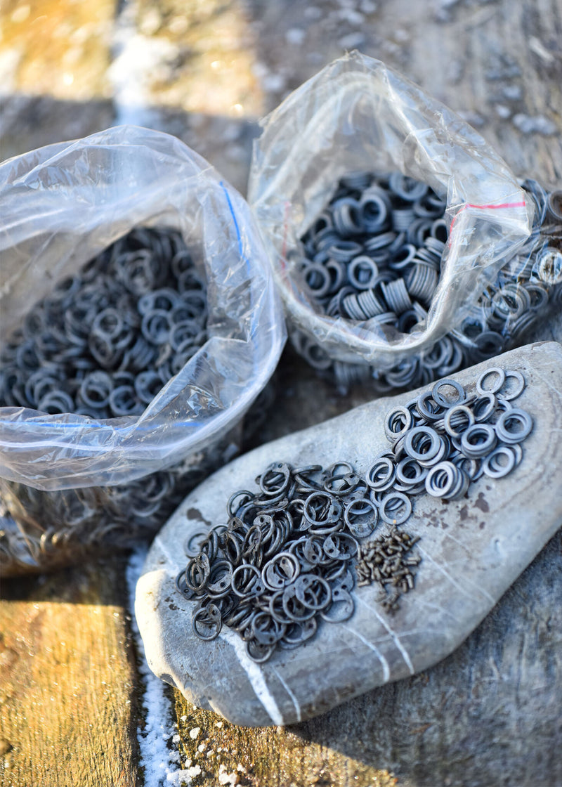 1 kg maliënringen, gemixt, 6 mm