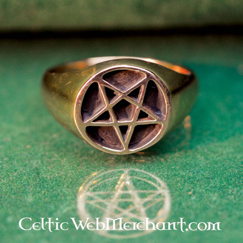 Pentagramring, brons