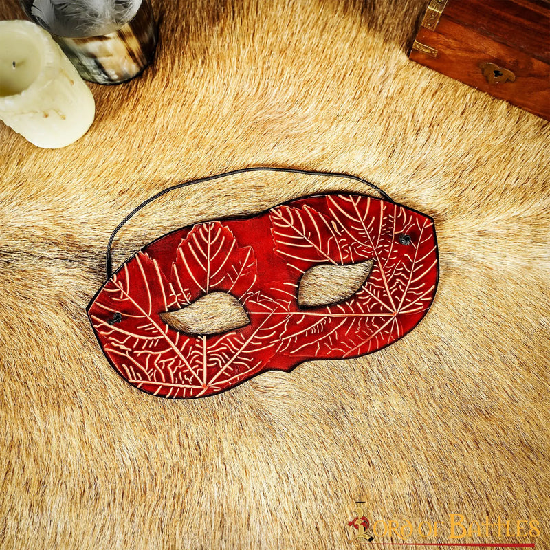 Leren masker Nessa, rood