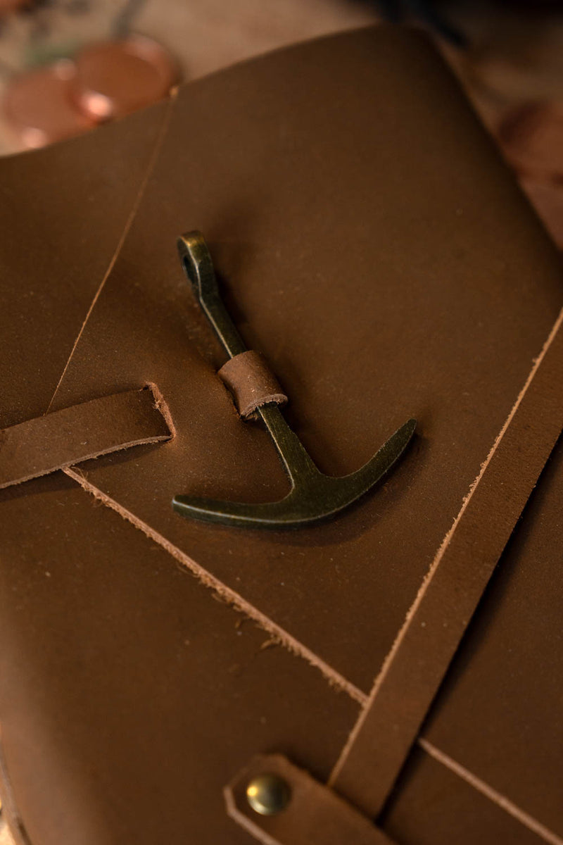 Leather book pirate, antique