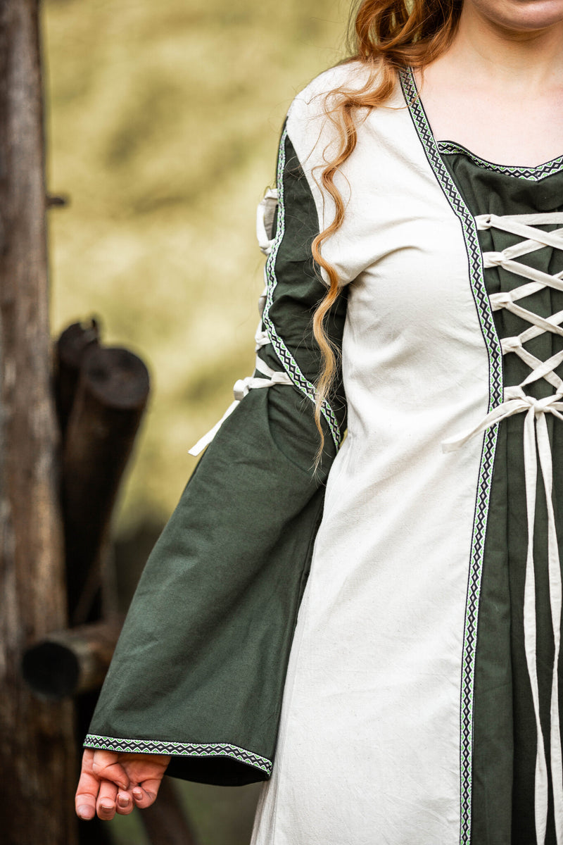 Średniowieczna sukienka Serena, zielona