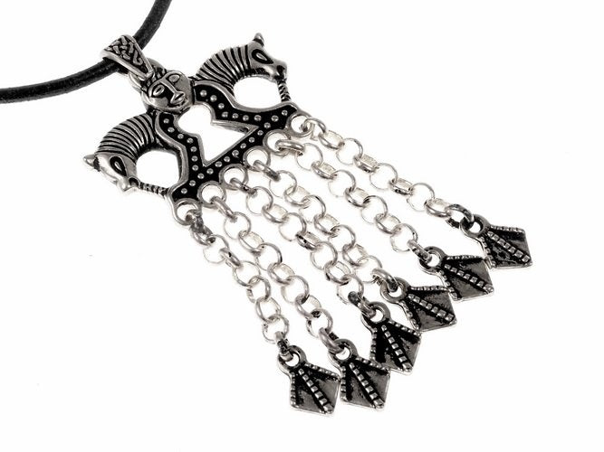 Viking paardensieraad Staraja Ladoga, verzilverd brons