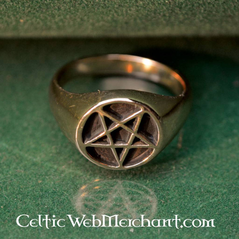 Pentagramring, brons