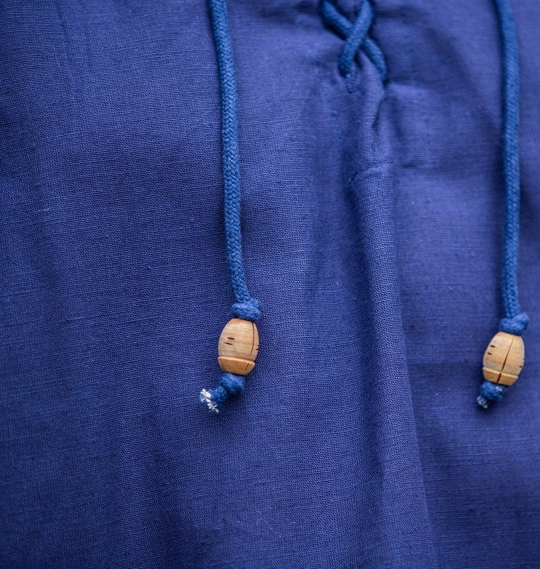 Chemise médiévale Louis, bleu 