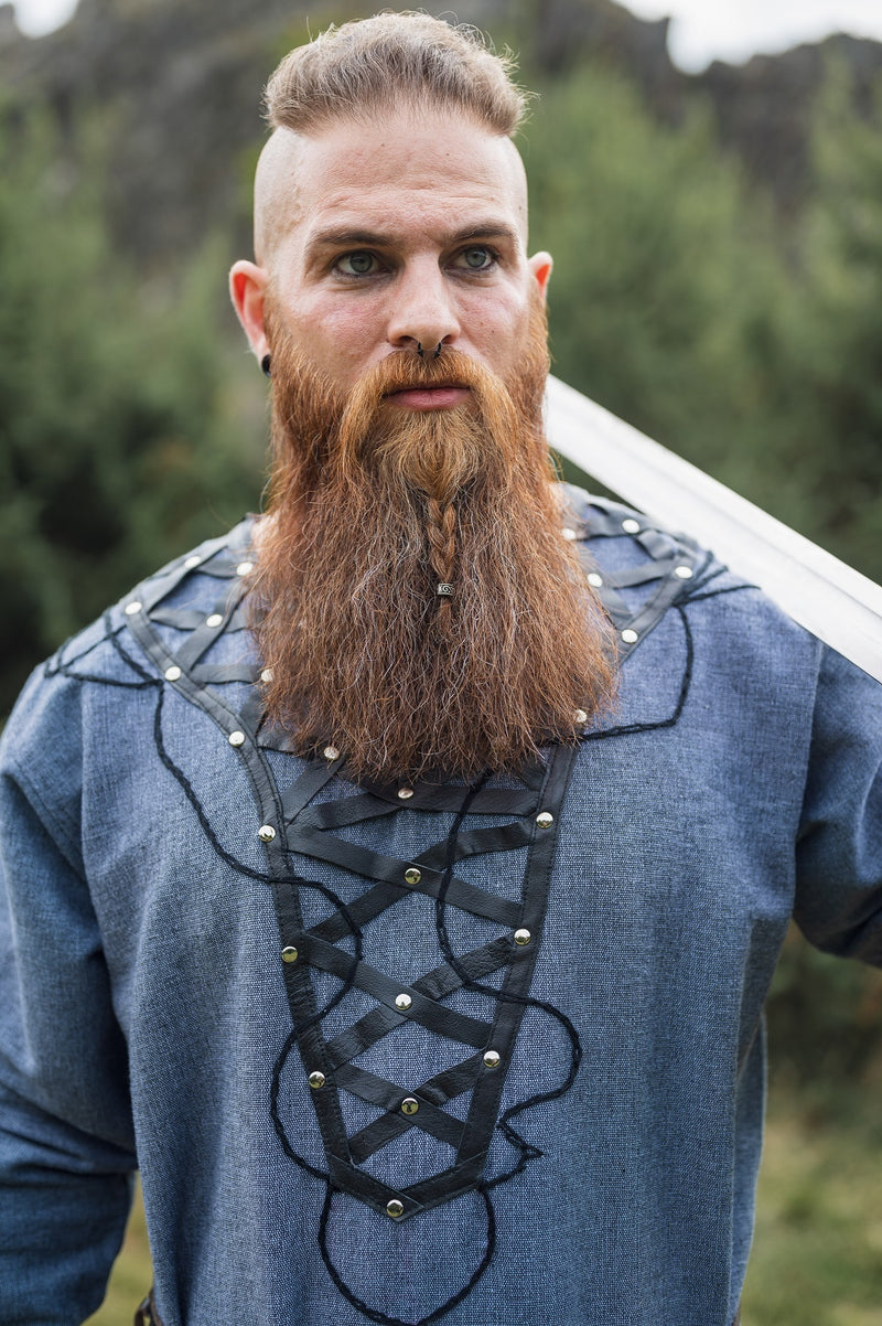 Viking tuniek Farulfr, blauw-grijs