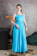 Godinnen jurk Thetis, turquoise