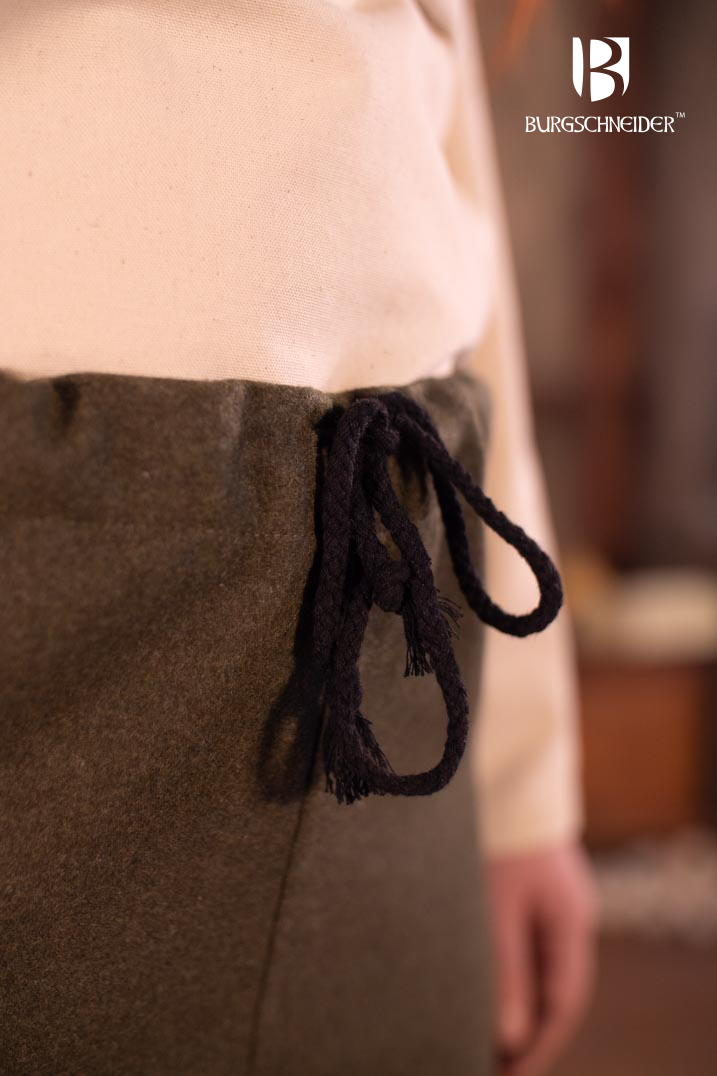 Dames broek Skjoldehamm, olijfgroen, wolmix