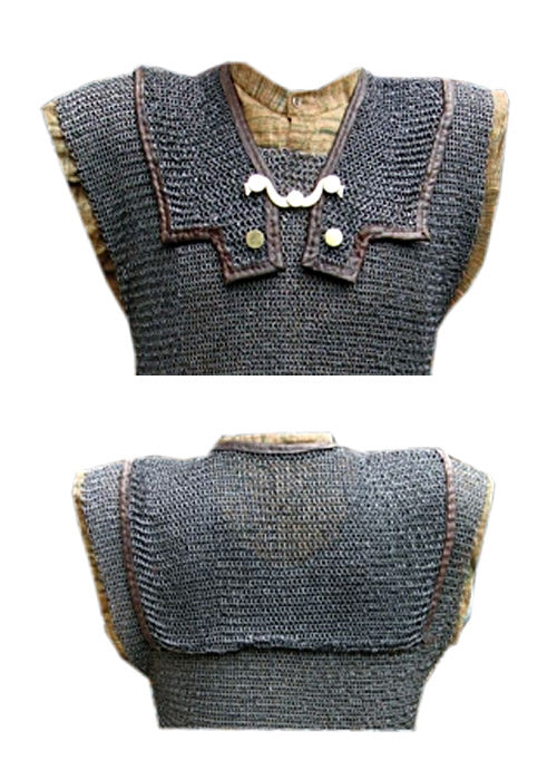 Protezione delle spalle in cotta di maglia per lorica Hamata, anelli rotondi rivetti rotondi, 6 mm 