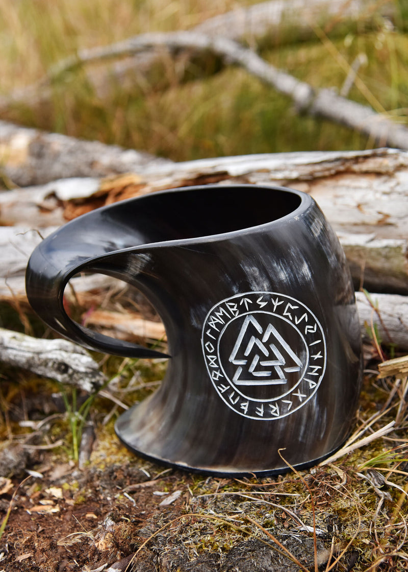 Cuerno para beber Valknut, 650-1000 ml 
