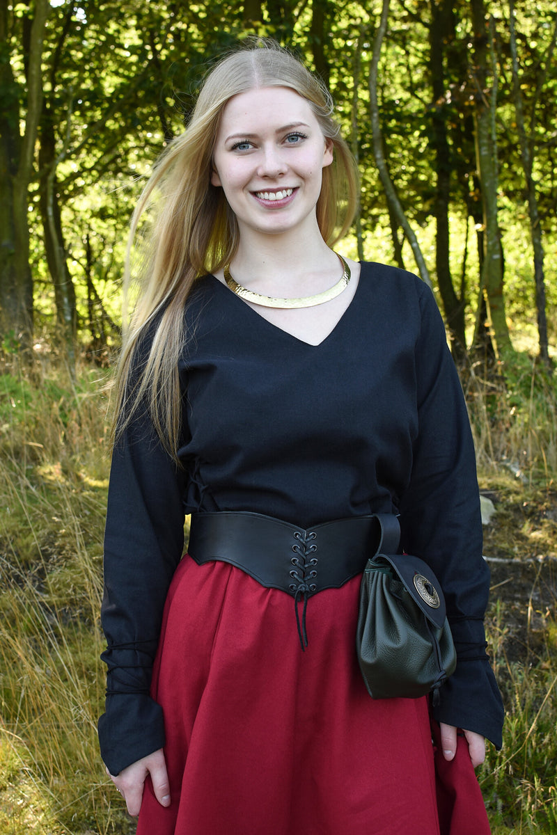 Médiévale blouse Aubrey, noir 