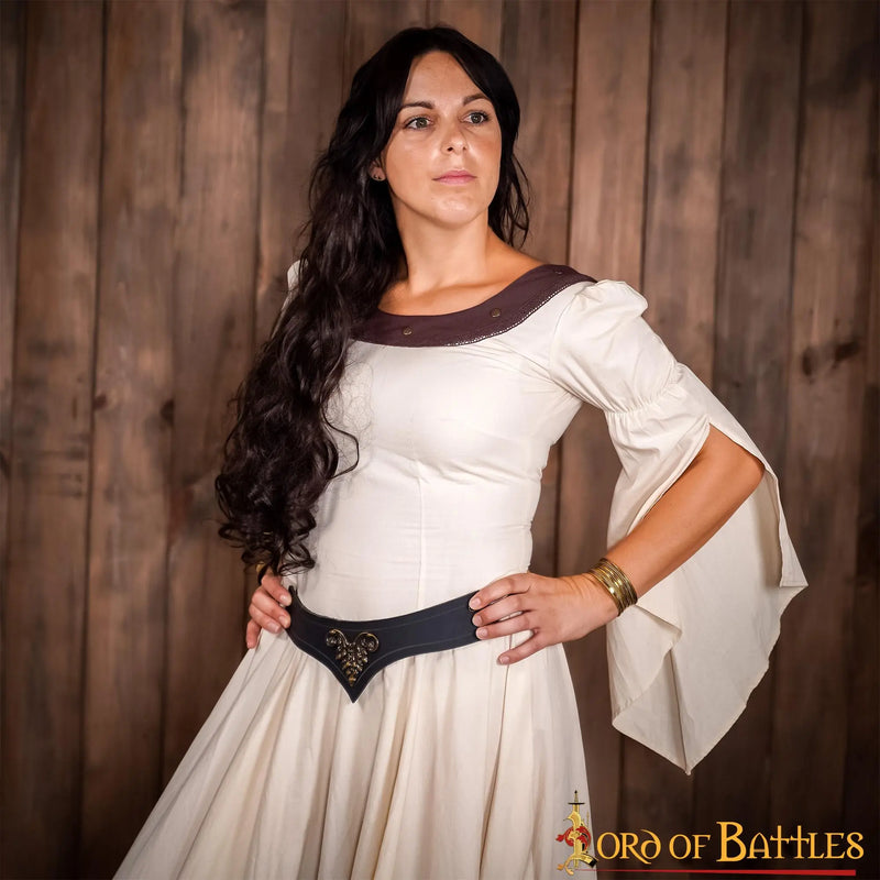 Tiara in pelle Estel, nero 