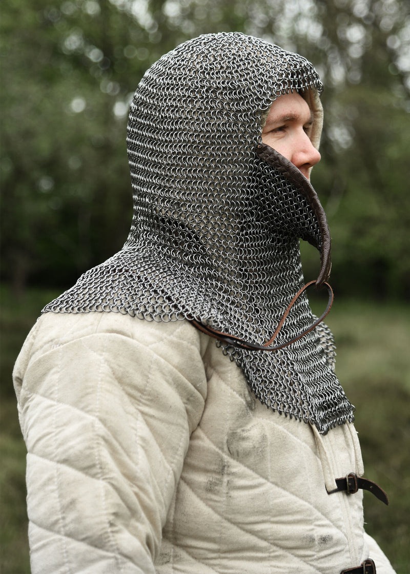 Maliënhaube mit dreieckigem Ventail, unbehandelt, 8 mm 