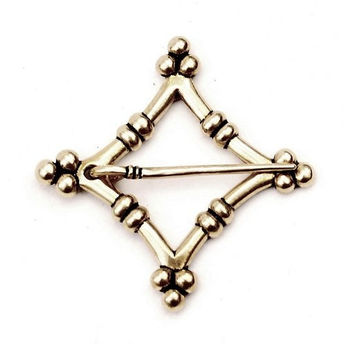 Medieval broche Bamberg, bronce plateado 