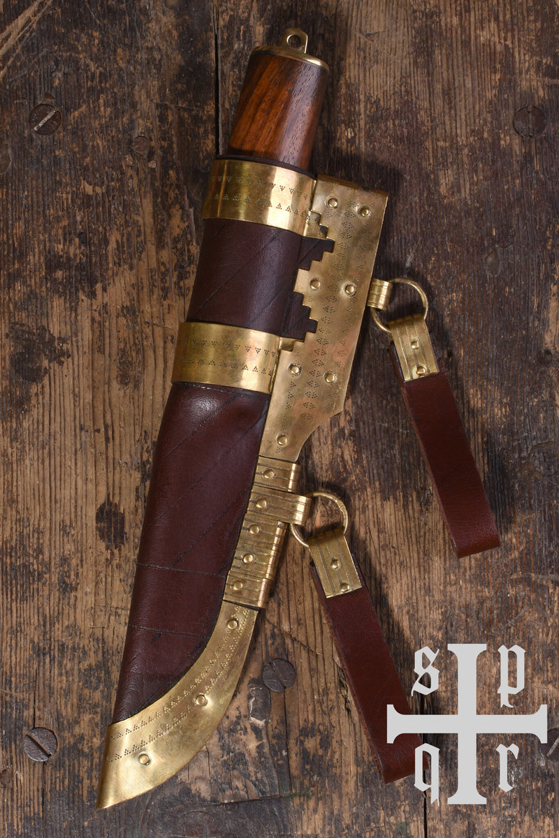 Vikingsax Roskilde, damascusstaal, semi-scherp