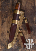 Vikingsax Roskilde, damascusstaal, semi-scherp