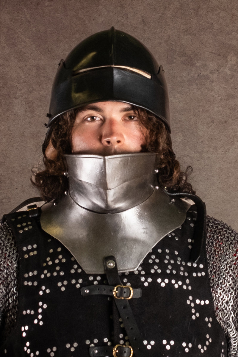 15e eeuwse sallet, zwart, 1.6 mm