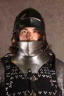 15e eeuwse sallet, zwart, 1.6 mm