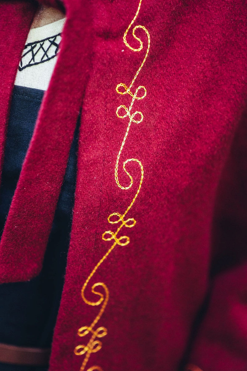 Kaproen Runa, rood, wolmix