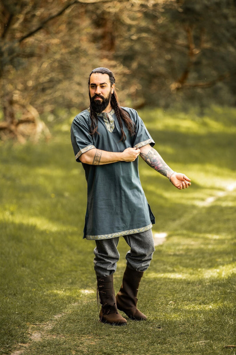 Médiévale tunique Alfred, bleu 