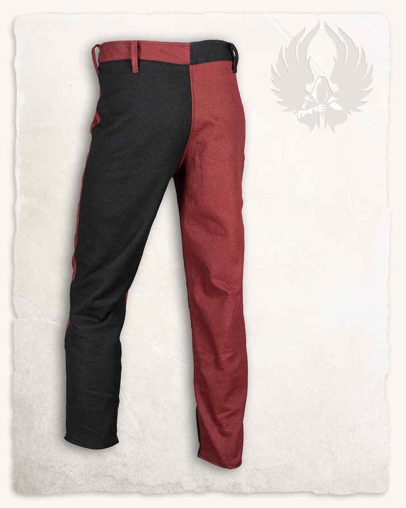 Mi-parti broek Gustav, Zwart/Rood