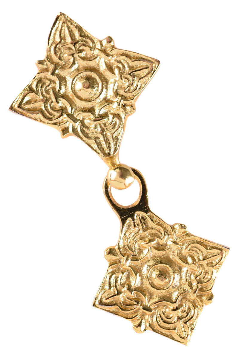 Tweedelige Vikingbroche, messing