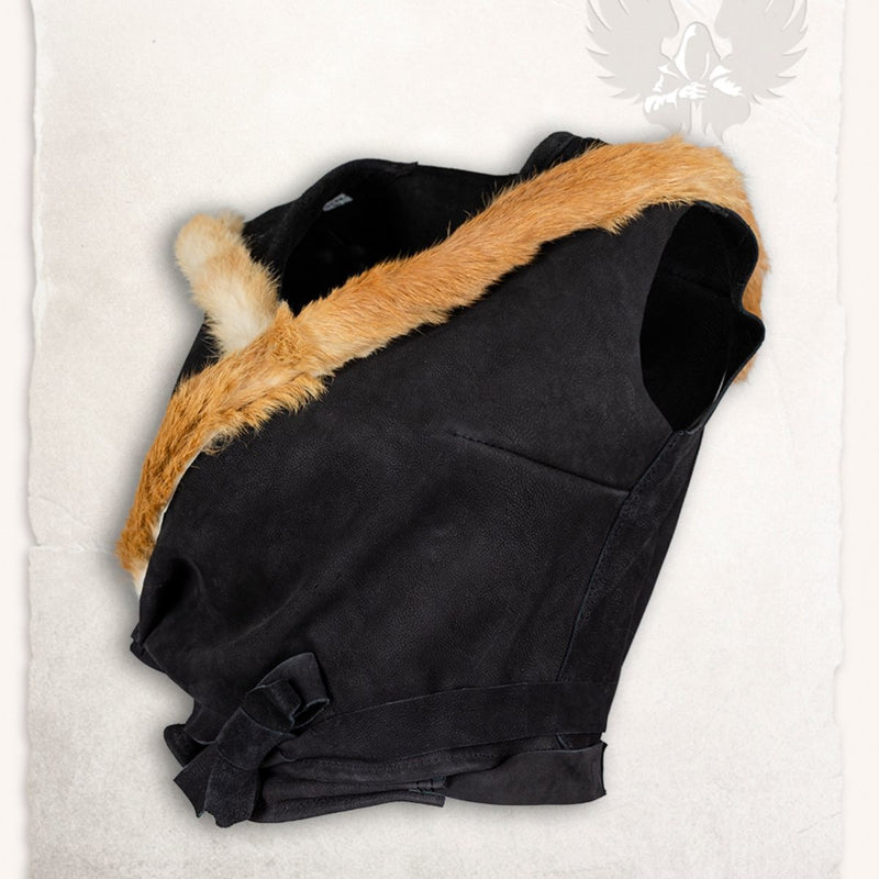 Læder top jetta, sort