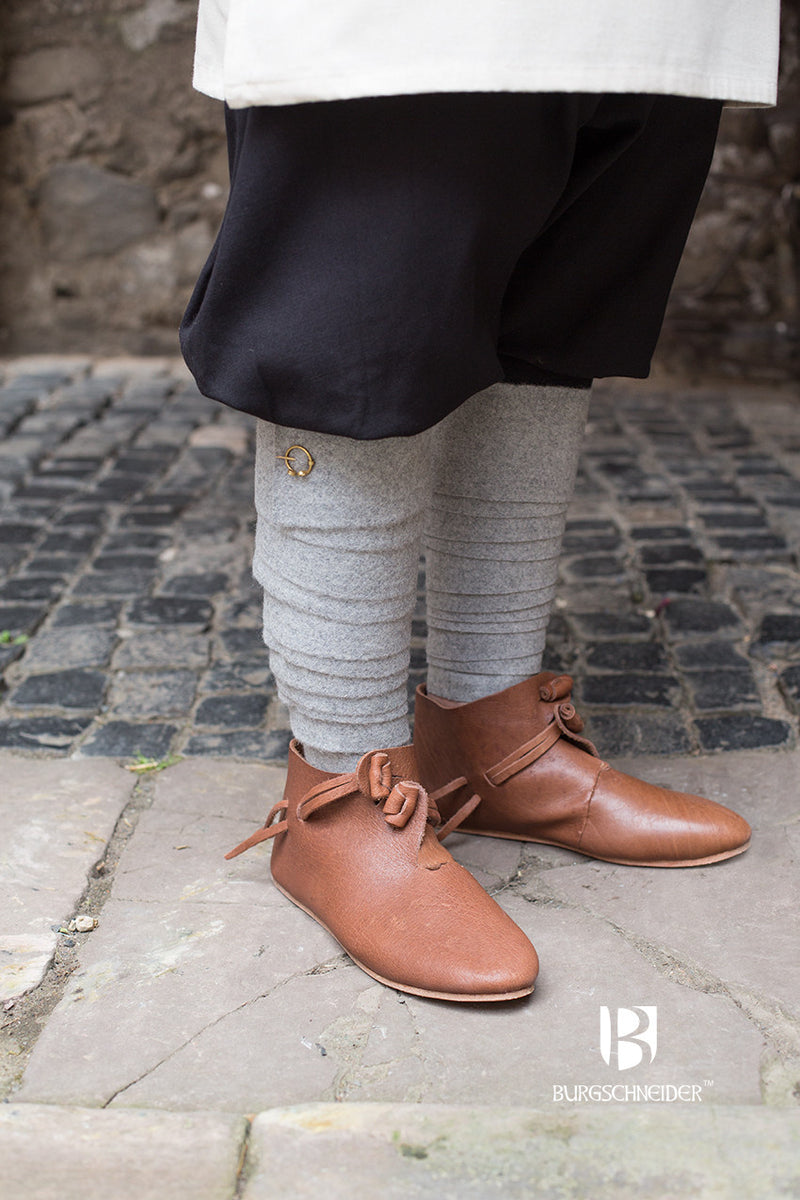 Benlindor Aki, grå, ullblandning 