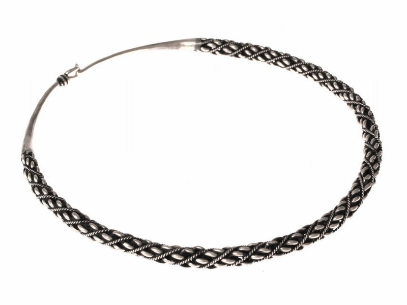 Viking torque Sweden, silvered bronze