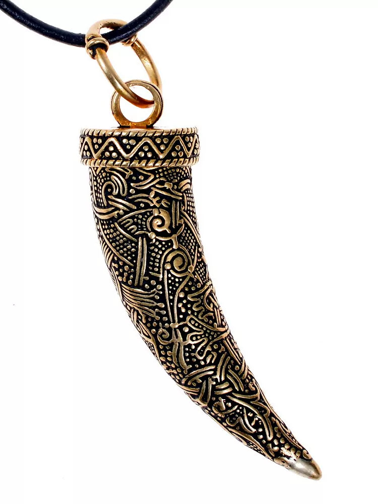 Ciondolo vichingo Dente di Fenrir, bronzo 