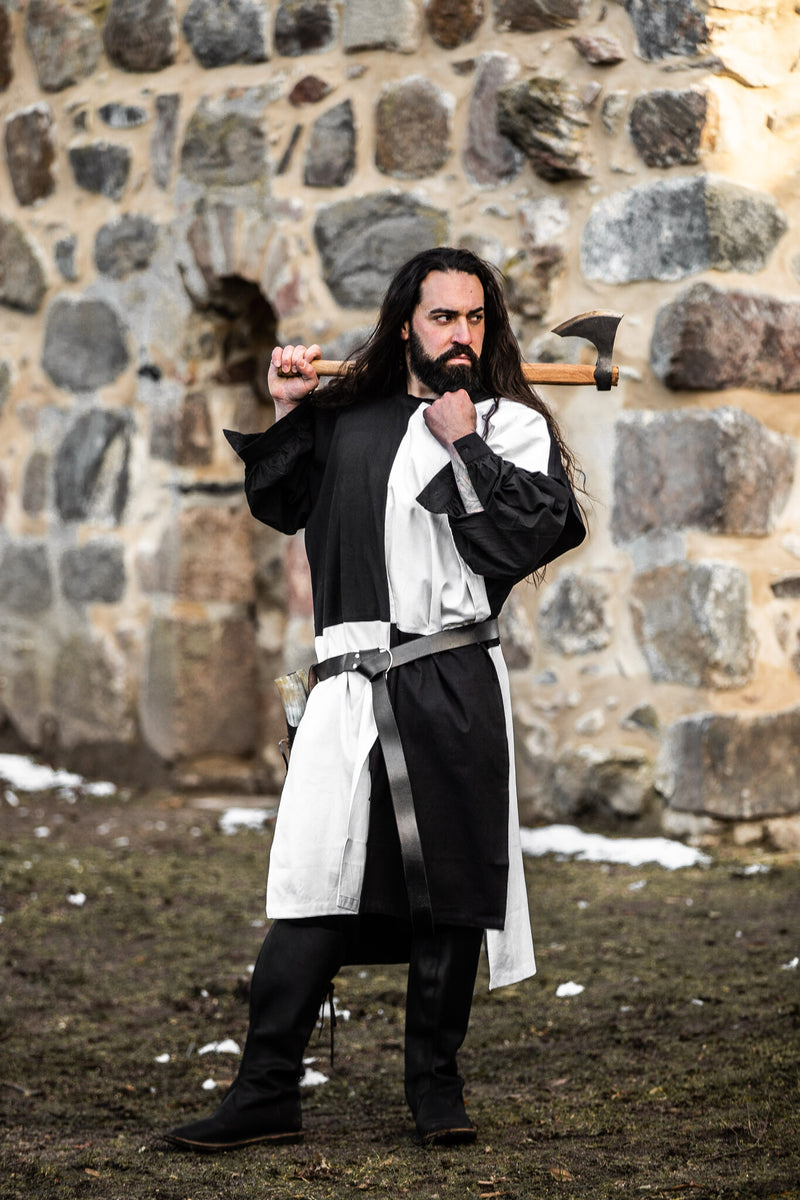 Sobreveste, a cuadros, negro-blanco 