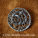 Broche Vikingo estilo Urnes, sterling plata 