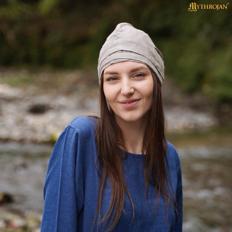 Biblia Maciejowski medievale foulard, lino, naturale 