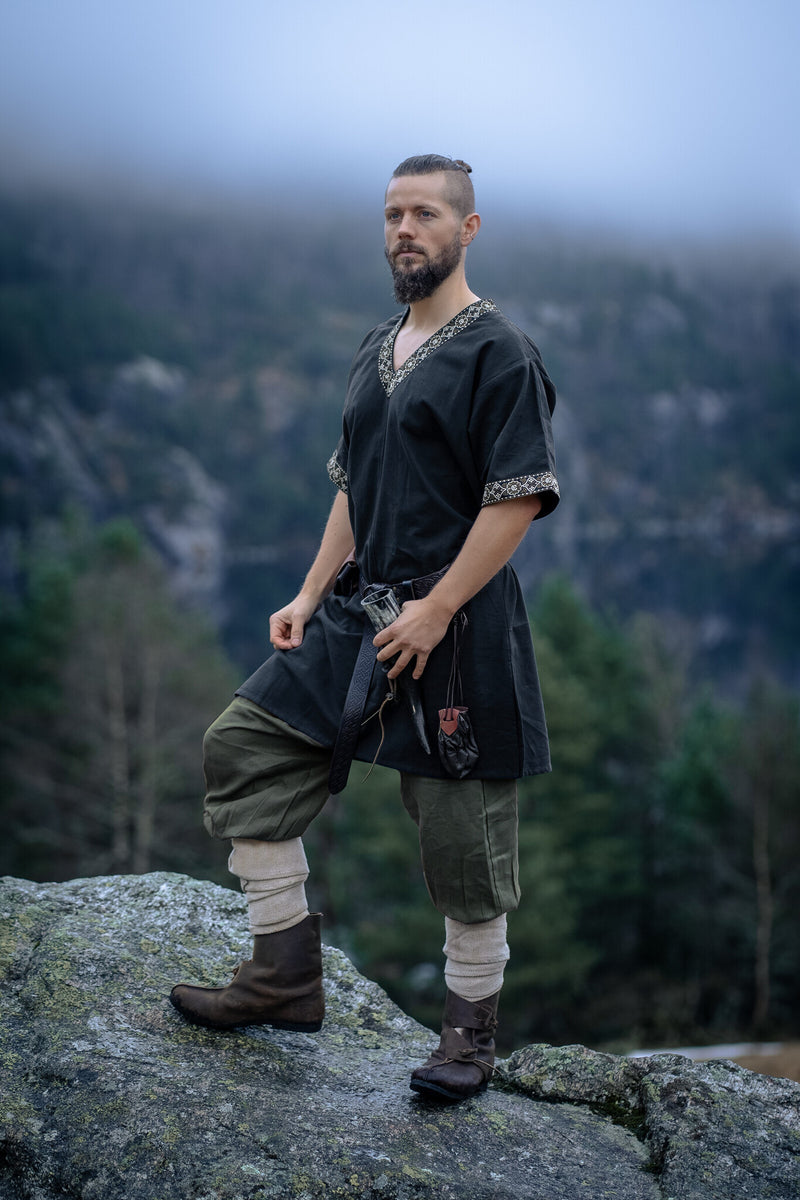 Linne Vikingbyxor Odin, olivgrön 