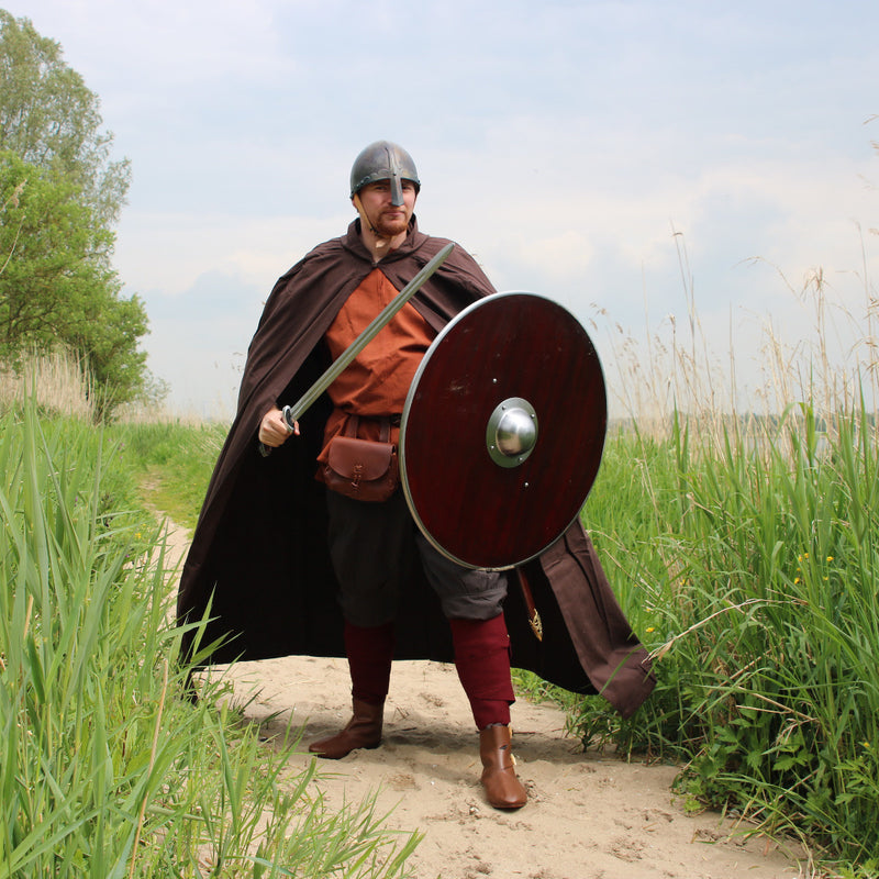 Katoenen mantel, donkerbruin