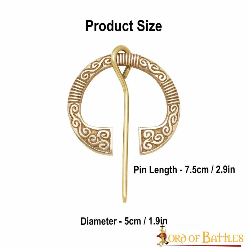 Keltische hoefijzerfibula, messing