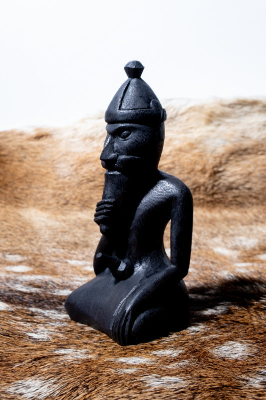 Houtsnijwerk Viking god Freyr