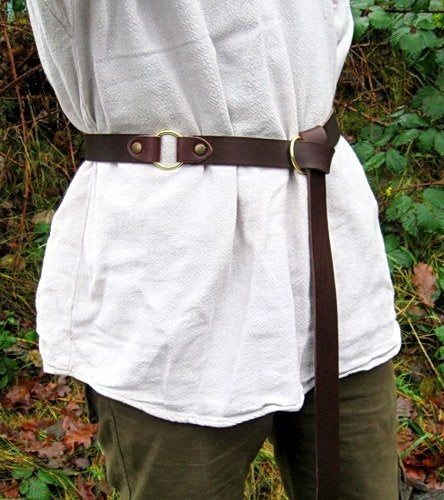 Leder Gürtel mit Ringschließe 4cm, schwarz Spaltleder, 165 cm 