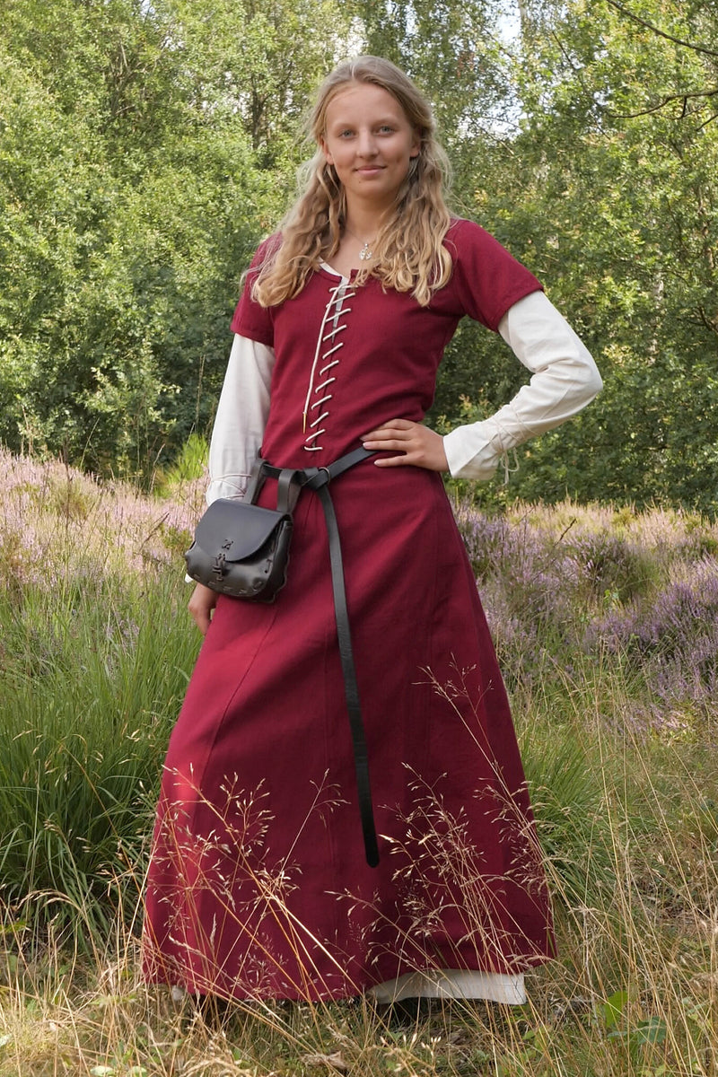 Cotehardie Odilia, burdeos rojo 
